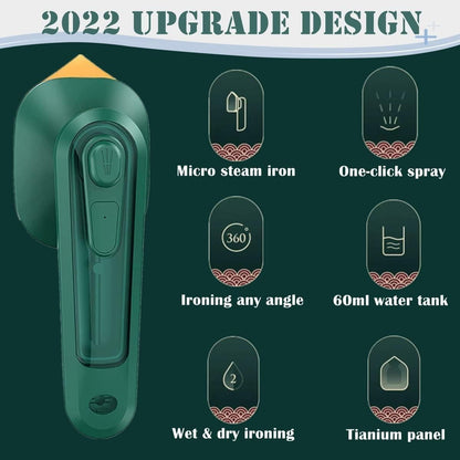 SteamLite™ Pro Mini Travel Fabric Press | 150°C Quick Heat | Dry & Steam Ironing | Titanium Panel | Compact & Lightweight